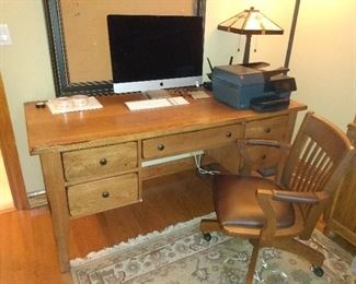 Great office table, chair, and lamps.  Apple not for sale