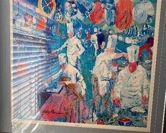 LEROY NEIMAN.  Signed and numbered serigraph.    Chef Restaurant La Grande Cuisine.  $250