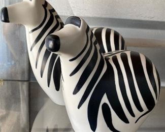 ARABIA Finland. Large Zebra Signed Lillemor Mannerheim for WWF  $125     Medium size  $100    