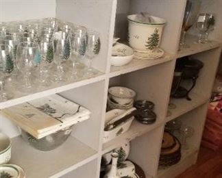 Great cube shelf and Spode Christmas 