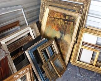 Loads of antique to modern frames from plaster to wood