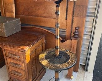 This is one of a set of two beautiful bamboo and cane lamps. Great condition.