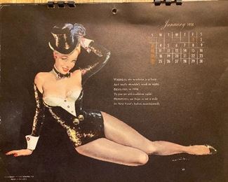 1954 Pin Up Girl calendar