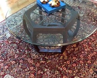 Old Colony Smoked Glass Coffee Table