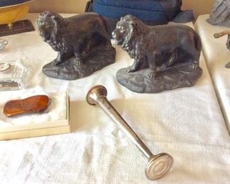 Lion Figurines/Sterling