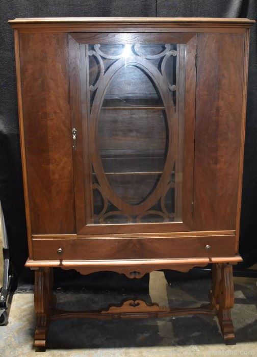 Antique Walnut Old Charm China Display Cabinet