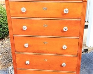 ANTIQUE DRESSER W/ GLASS KNOBS