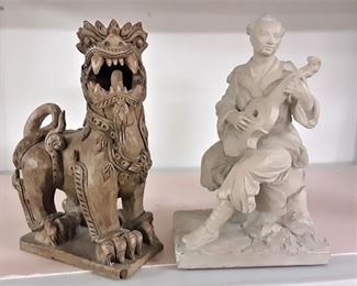 ASIAN LION FIGURINES