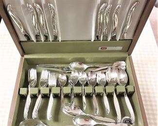 SILVER PLATE FLATWARE SET