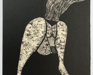  Fritz Scholder Lithograph #26/50 "Squatting Woman"
