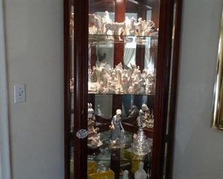 #2 Corner Lighted Curio  Cabinet