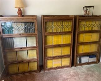 Lawyers Bookcases with Leaded Glass