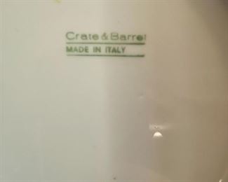 Crate & Barrel plates