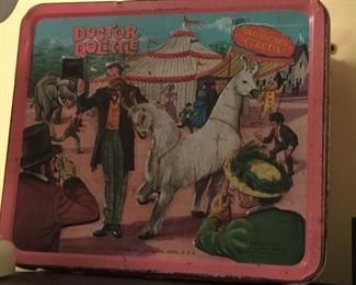 A 1967 Dr. Dolittle lunchbox with matching insulates bottle, not shown. 