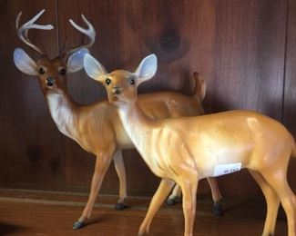 Oh deer, who can resist this handsome set of vintage plastic deer?
