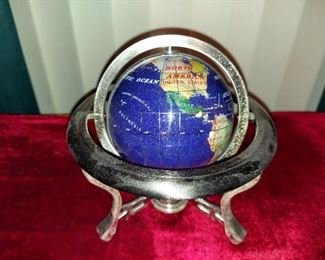 Sm. Desk-Top Gemstone Globe