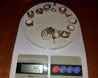45 Grams Gold Jewelry, More Gold Not Pictured