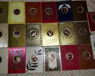 20 Franklin Mint Greeting Card Coin Medals