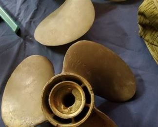 2 Vintage Brass Propellers