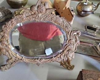Vintage Metal Shaving Mirror
