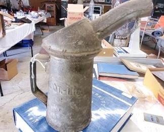 Vintage oil can, galvanized 