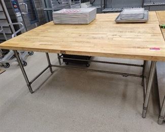 36 x 72 x 36in Butcher Block Table