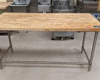 Boos Butcher Block Table With Can Opener 36x72x36