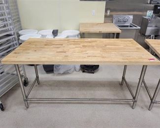 6ft Butcher Block Table