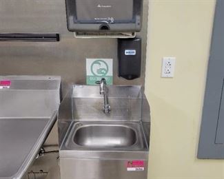 16in Hand Sink, Soap Dispenser, Paper Towel Dispenser