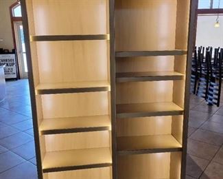 Cream Colored Double Bookcase