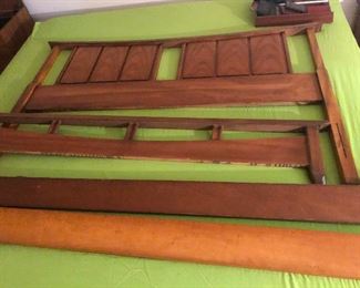 MCM headboard, footboard and frame.