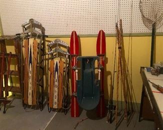 those are vintage pogo sticks on the left there.