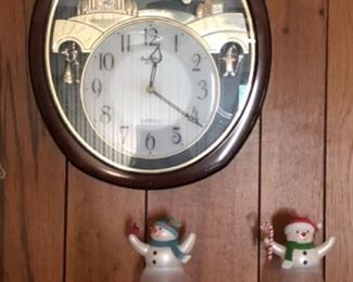 Beautiful Wall Clock, moving carriage, and plays music on the hour