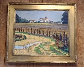 Original Robert Daughters "Winter Fields" 24x20