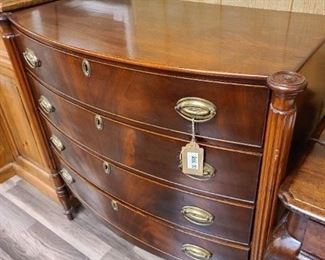 CA 1810 Mahogany Bow Front Chest
