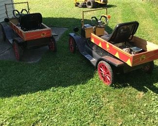 Not just 1 but 2 gas powered Model T carts! Nice Cub Cadet 50' zero turn in the background! Low hours of 60.4 on it!