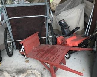 We have 2 rolling yard carts and a single wheel cart too! Ariens snowblower!