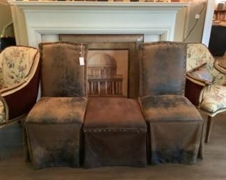 Set of 4 chairs & ottoman