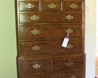 Vintage Baker furniture highboy 37w x19d x 66 1/2h