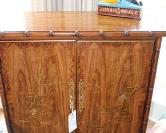 2 door Asian motif cabinet 32w x 15d x 32h