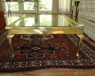 Very heavy brass coffee table in excellent condition 54w x 34d x 16h