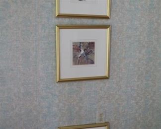 (3) original art works by same artist. Mixed media