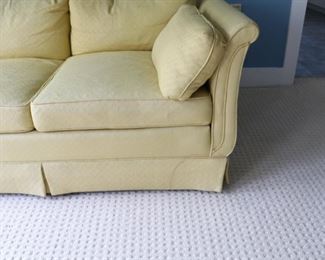 good condition except for the water spot on the bottom right of the sofa