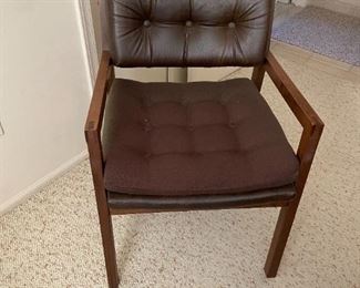 Leather & Fabric Side Chair