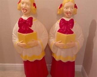$150 each - These Poloron Twin Choir girls have obviously gotten into mom's lipstick but we'll let it slide, cause it's Christmas.