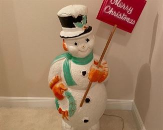 $100 - Poloron Snowman wishes you a Merry Christmas