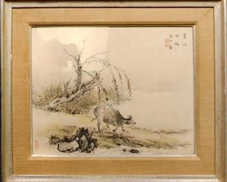 Chinese Ink & Color on Paper Painting