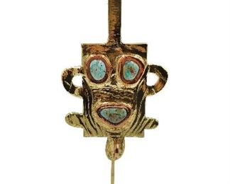 Thom Wheeler (American 20th C.) Polished Bronze Mixed Media Sculpture