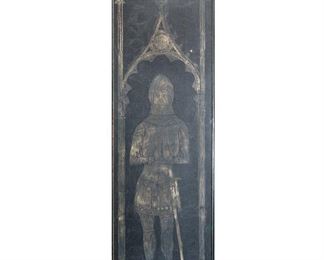 English Stone Rubbing of a Knight