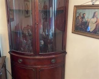 ANTIQUE DEXEL  MAH.. HUTCH  NOT AT THIS LOCATION